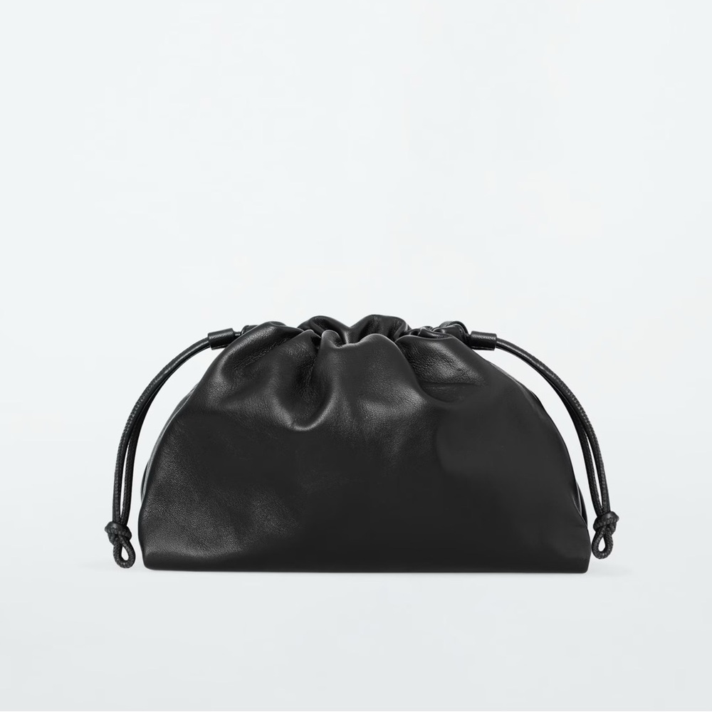 COS Black Mini Cavatelli Clutch